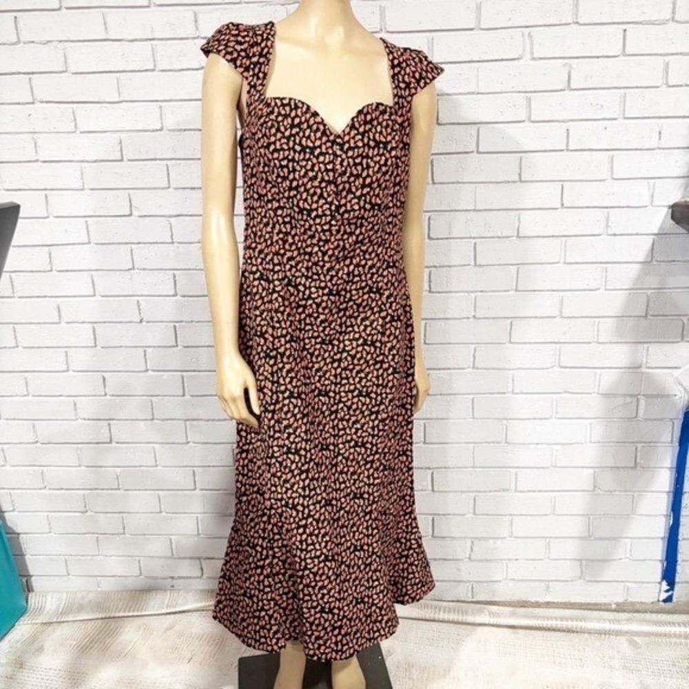 Anthropologie Maeve Cecily Fruit Print Autumn Wedding Guest Dress NWT XL